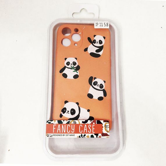 Чохол для Apple Iphone 11 Pro панда .Колір: персиковий | Зображення 1