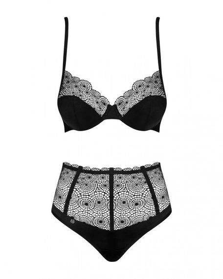 Сексуальний комплект Obsessive Sharlotte 2-pcs set black S/M Sex Aura | Зображення 2