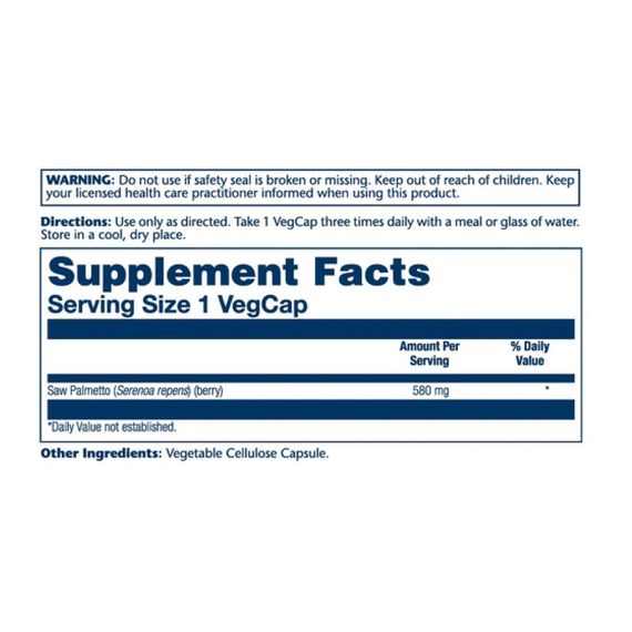 Saw Palmetto Berry 580mg - 100 vcaps | Зображення 1