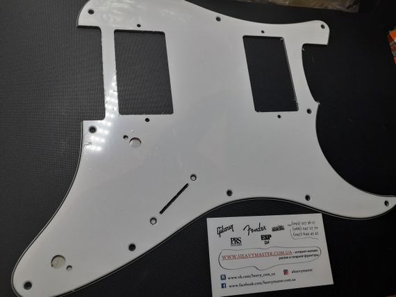 Пікгард пикгард для електогітари HH Fender Stratocaster ST China БІЛИЙ на 2 потенціометри | Зображення 3