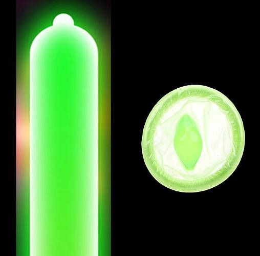 Презервативи флуоринсцентні ONE Glowing Pleasures (ціна за упаковку, 3 шт) | Зображення 2