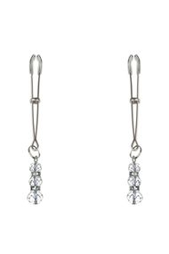 Тонкі затискачі для сосків Feral Feelings Thin nipple clamps Сріблястий One Size
