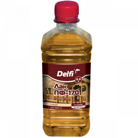 Лак для зовнішніх робіт ПФ-170 ТМ "Delfi" - 0,5л