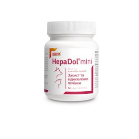 Витамины для здоровья печени у собак и котов Dolfos HepaDol mini 60 табл