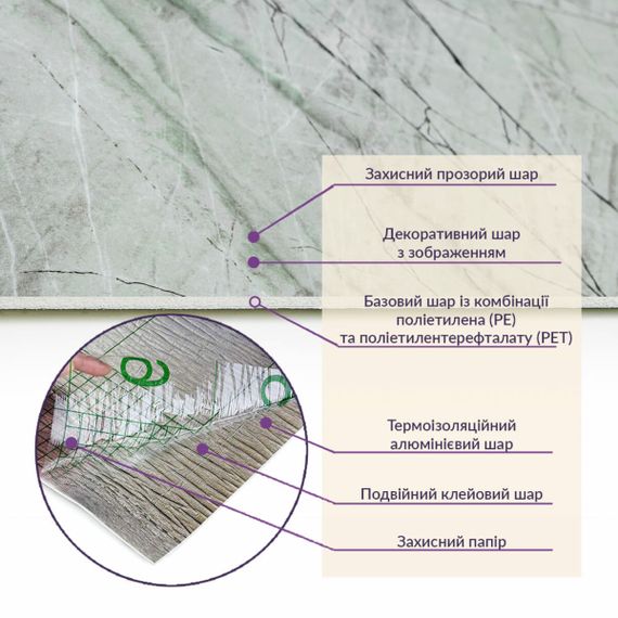 Самоклеюча стінова PET плитка 600*300*2mm (D) SW-00001682 | Зображення 3