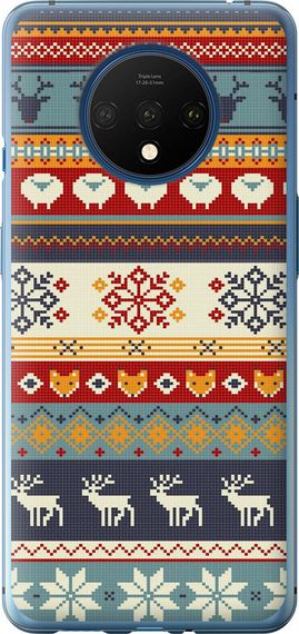 Чехол на OnePlus 7T Рождественский орнамент "3303u-1809-17620"