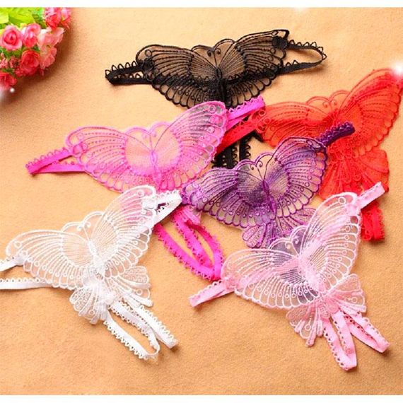 Стринги бабочка - Чёрный - XS/S/M – Эротическое бельё | Зображення 1