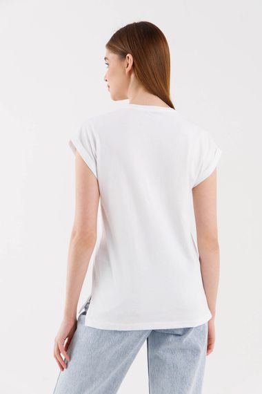 Футболка жіноча MDG 24703 M Білий (2000990404220) | Зображення 3