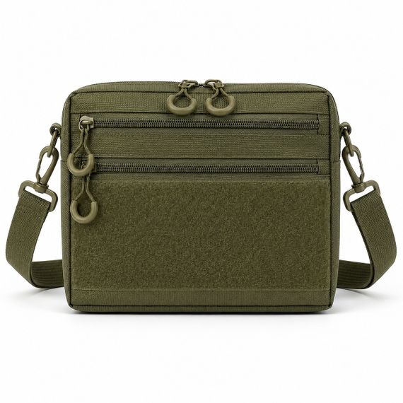 Чоловіча тактична сумка EDC Cordura 600D, сумка для патчів 25×20×5,5 см хакі MI-49 | Зображення 9