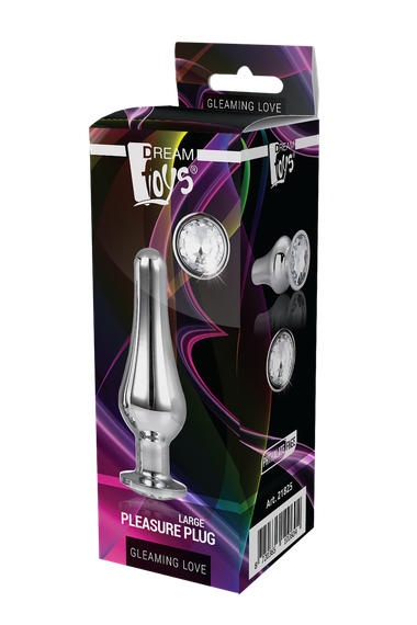 DT21825 анальна пробка конічної форми Dream Toys GLEAMING LOVE SILVER PLEASURE PLUG L sexstyle | Зображення 5