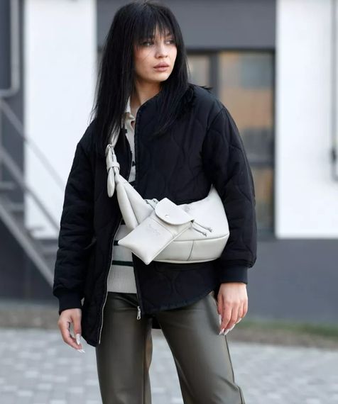 Сумка жіноча Sambag HOBO S білий 30 х 13 х 8 см (53100030) | Зображення 4