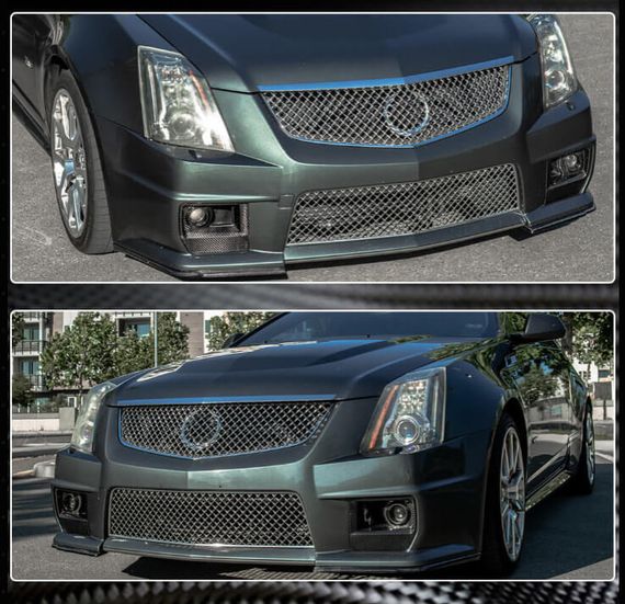 Карбоновые Накладки на Передний Бампер (для CTS V Coupe) для Cadillac CTS 2007-2014 гг | Зображення 1
