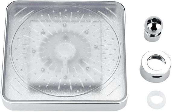 Лійка насадка для душу з LED підсвічуванням RGB світлодіодна, квадратна 150 мм LED Shower head | Зображення 4