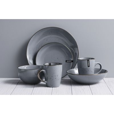Тарілка Ardesto Bagheria Soup 20 см Grey (AR2920GREY) | Зображення 1