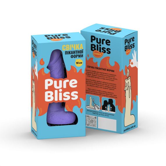 Свічка у вигляді члена Pure Bliss MINI Violet 15 см | Зображення 6