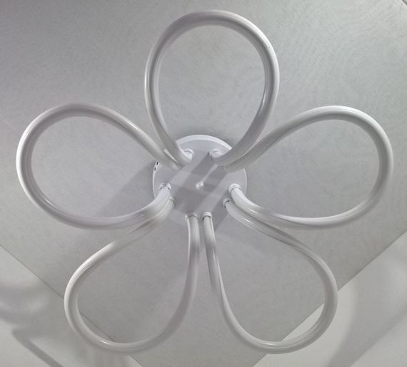 Люстра світлодіодна стельова LED світильник для квартири на стелю лед 25099 Білий 19х61х61 см. | Зображення 3