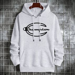 Мужской теплый худи на флисе с принтом OC2234 цвет светло-серый, размер M