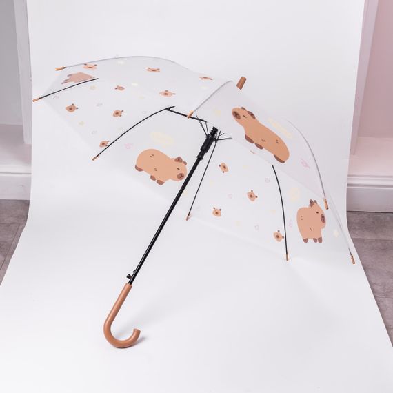 Класична парасолька-тростина напівавтомат з поліестеру 8 спиць діаметр 92 см HP-23-10 | Зображення 3