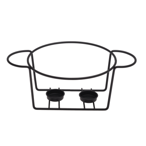 Марміт круглий 1,5л 24*21*8см кераміка скляна кришка + метал.підставка 6425 KAMILLE | Зображення 8