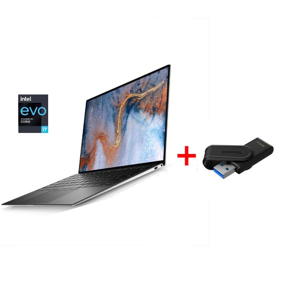 Ультрабук Dell XPS 13 9310 / 13.3" (1920x1200) IPS / Intel Core i7-1185G7 (4 (8) ядра по 3.0 - 4.8 GHz) / 16 GB DDR4 / 512 GB SSD NVMe / Intel Iris Xe Graphics / WebCam / Win 11 Pro б/у + Подарок Флеш-накопитель Kingston DataTraveler Exodia S 64GB