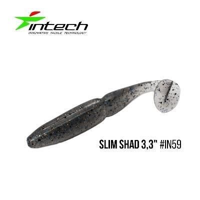 Силиконовая приманка, Съедобный силикон Intech Интеч Slim Shad 3,3"7 шт IN59