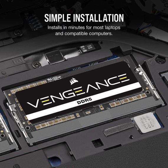 Модуль пам'яті для ноутбука SoDIMM DDR5 16GB 4800 MHz Vengeance Corsair (CMSX16GX5M1A4800C40) | Зображення 5