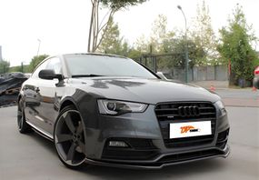 Передний Лип-спойлер DPT (для S-Line, 2011-2015, Черный Глянец) для Ауди A5