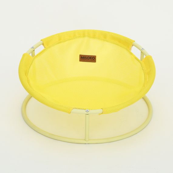 Лежак для домашних животных складной MISOKO&CO Pet bed round 45x45x22 см желтый
