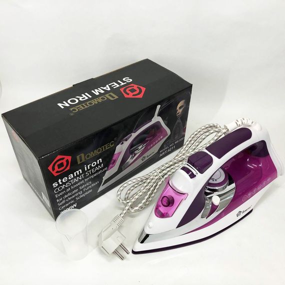 Парова праска для одягу Domotec MS 2201 2800W | Парова праска відпарювач | PY-364 Парова праска-очисник | Зображення 3