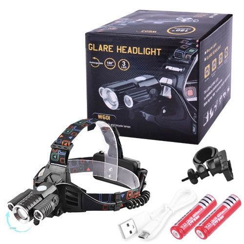 Налобний ліхтар для сто, Ліхтарик налобний потужний, Ліхтар акумуляторний для риболовлі FM-38 | Зображення 3