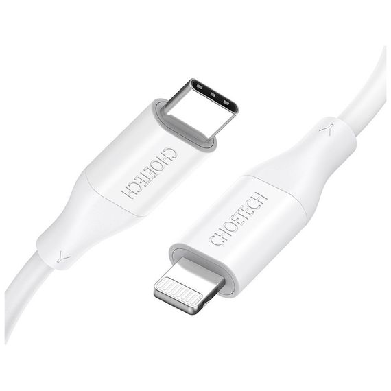 Дата кабель USB-С to Lightning 1.0m USB2.0 30W MFI Choetech (IP0040-WH) | Зображення 1