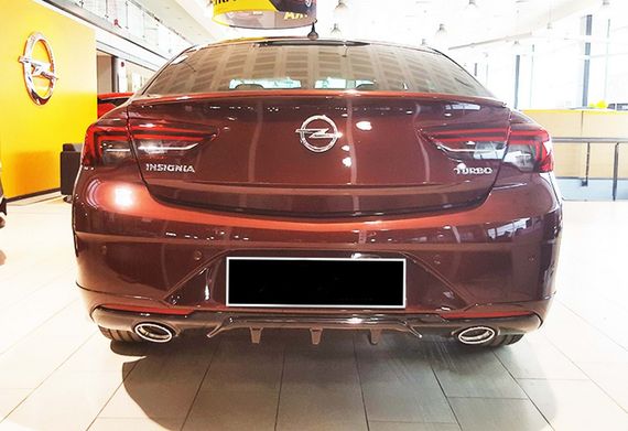 Задній дифузор DPT (SD, чорний глянець) для Opel Insignia 2017-2022 рр | Зображення 1