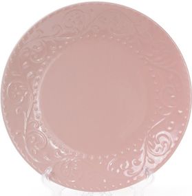 Набір 6 обідніх тарілок Leeds Ceramics Ø27.5см, кам'яна кераміка (рожеві)