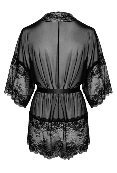 Пеньюар Kissable Midnight Kiss Negligee Чорний L/XL | Зображення 7