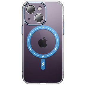 Чохол TPU+PC Colorful with MagSafe для Apple iPhone 14 (6.1") Blue