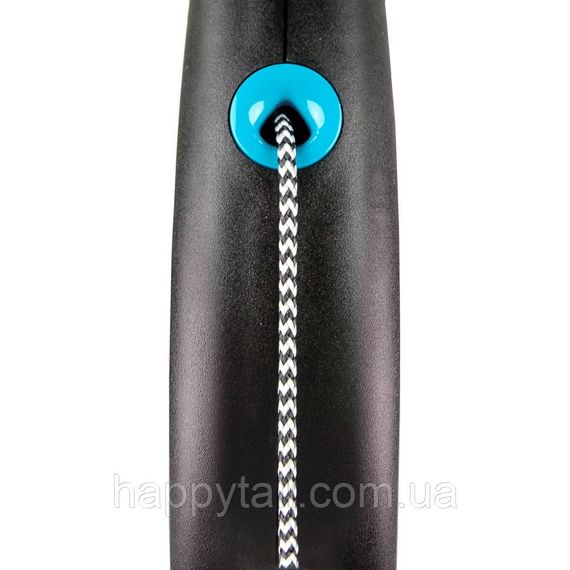 Повідець-рулетка Flexi для собак Black Design трос синя розмір M 5 м/20 кг | Зображення 1