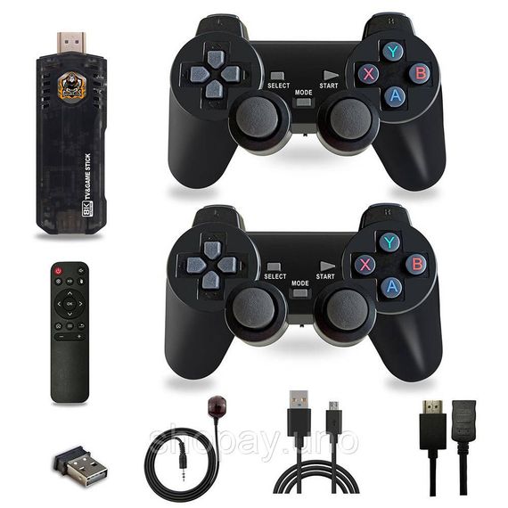 Ігрова ТВ приставка Game Box 8K 8X M98 Smart TV Stick 64GB геймстик з геймпадами + 10000 вбудованих ігор | Зображення 2
