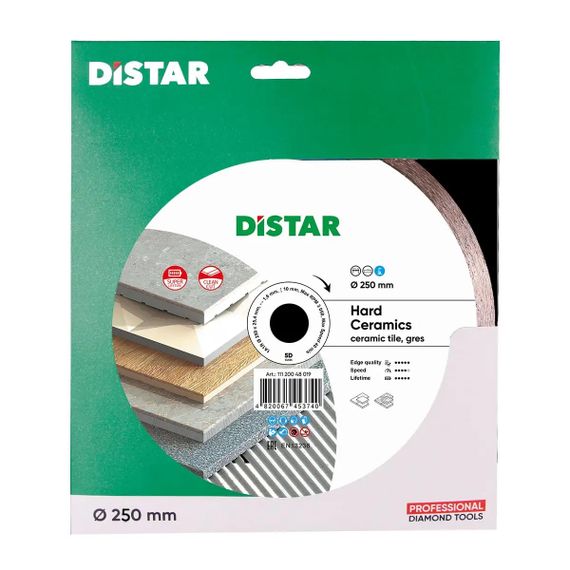 Круг алмазный отрезной Distar 1A1R Hard СeramiСs 19748 250 мм серебристый | Зображення 2