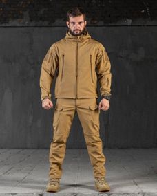 Тактичний костюм софтшел softshell кайот ВТ6469