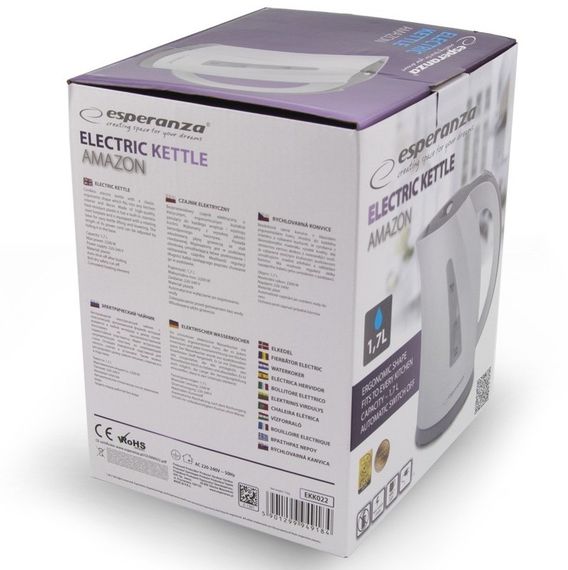 Електрочайник Esperanza EKK022 Amazon 1,7 л, 2200 Вт | Зображення 3