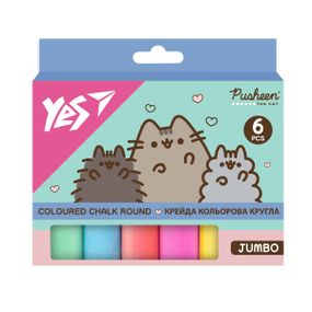 Мел цветной круглый Yes Pusheen 400559 6 цветов