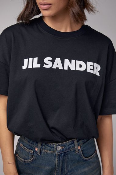 Трикотажная футболка с надписью Jil Sander - черный цвет, S (есть размеры) | Зображення 3