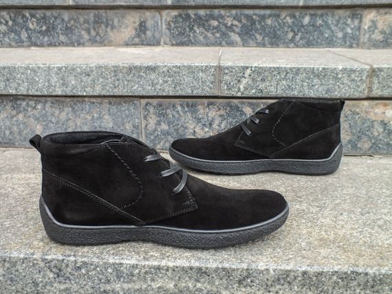 Теплые ботинки черный замш 40 41 42 43 размер | Зображення 2