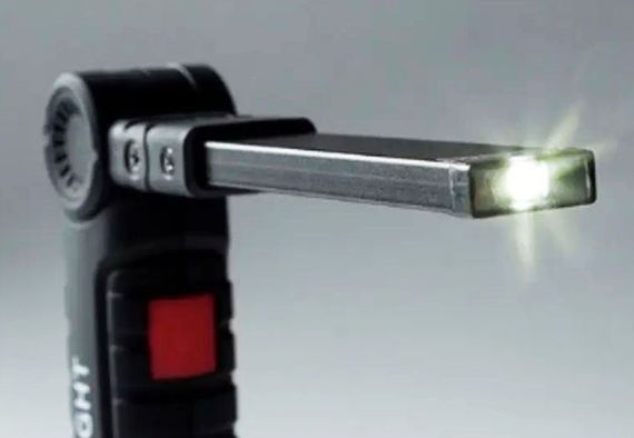 Світильник з червоним та білим світлом WORKLIGHT W-52 з магнітом та гачком ліхтар акумуляторний 18650 | Зображення 3