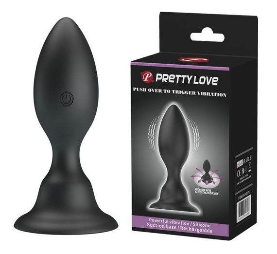 Анальный стимулятор с вибрацией PrettyLove - Push Over to Trigger vibration, BI-040076 sexstyle