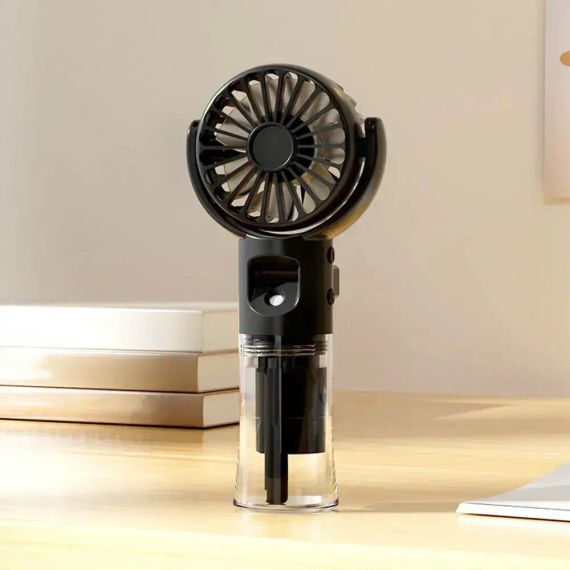 Ручной вентилятор с USB-распылителем / Аккумуляторный мини вентилятор | Зображення 1