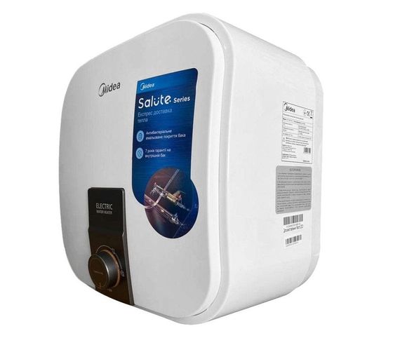 Водонагрівач Midea над мийкою, 10 л, 2,0 кВт, "мокрий" ТЕН, вертикальний, квадратний, білий (D10-20VI(O)) | Зображення 4