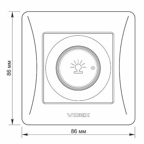 BINERA крем Вімікач димерній 600W Videx | Зображення 1
