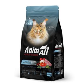 Сухий корм для котів з лососем, білою рибою та індичкою Animall Cat Salmon, White Fish and Turkey, 1.5 кг