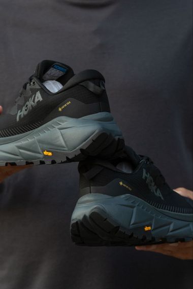 Кросівки демісезонні шкіряні Hoka підкладка Gore-Tex колір чорний/сірий | Зображення 9